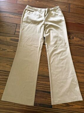 New York & Company Camel Wide-Leg Dress Pants